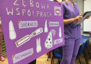 Plakat jak dbać o zęby.