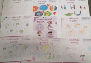 Prace dzieci dotyczące radzenia sobie ze złością.