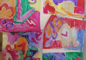 Prace dzieci pt. " Matematyka ukryta w obrazach" Jasper Johns